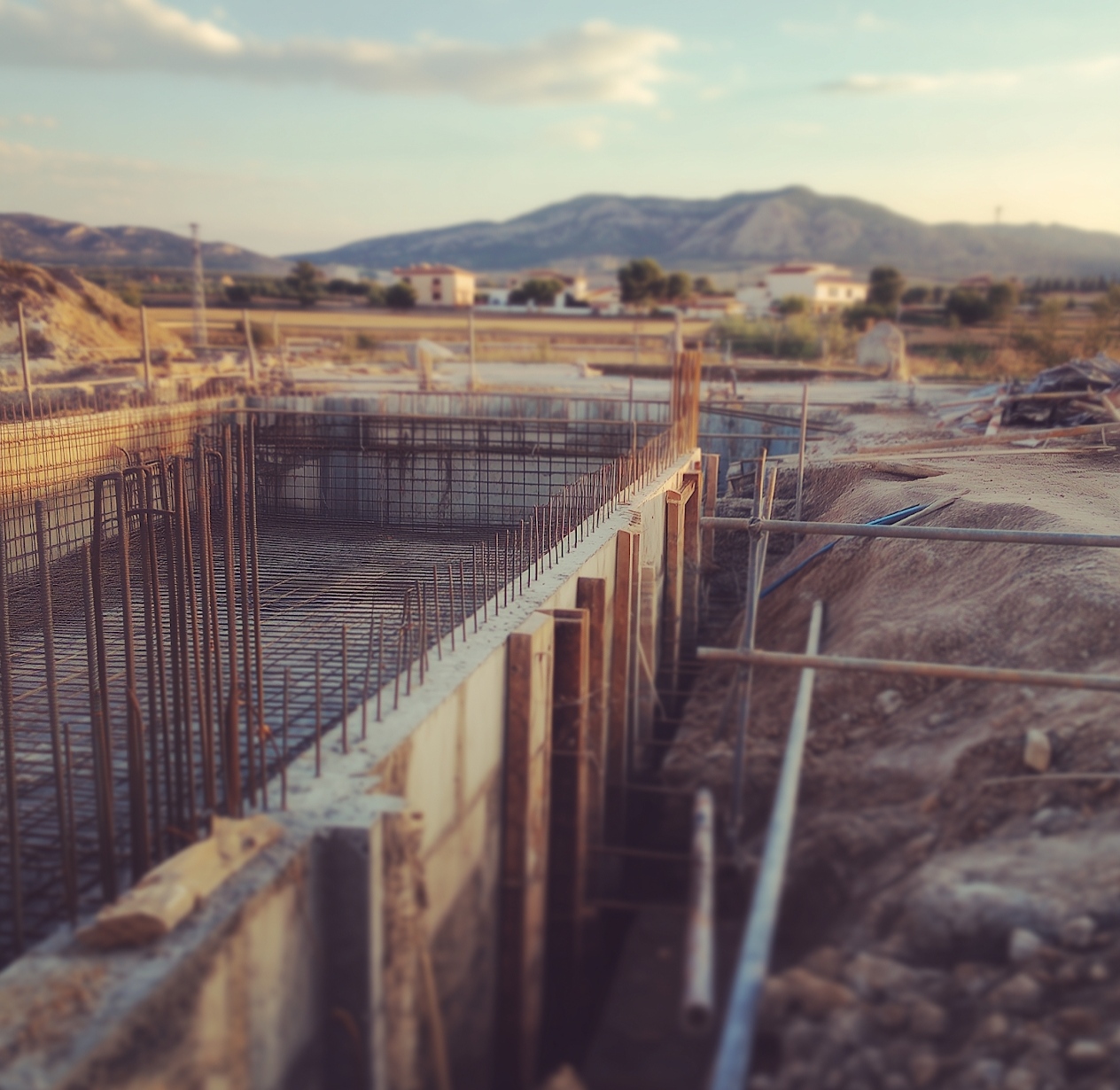Construcción de piscina de obra en Cehegín